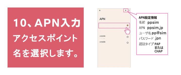 APNの入力